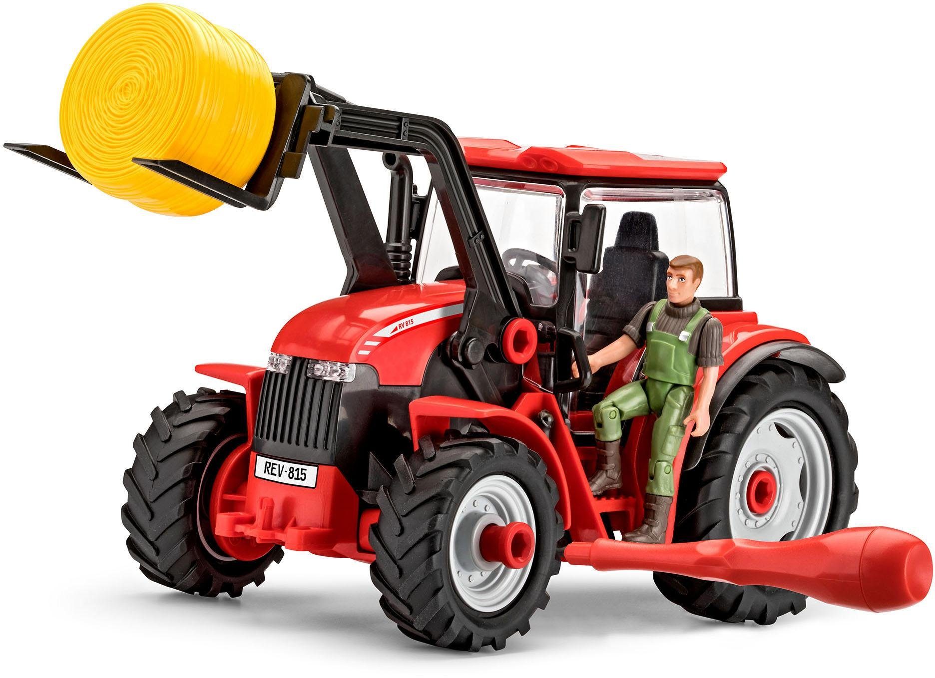 Image of REVELL Traktor mit Lader und Figur Bausatz, Mehrfarbig
