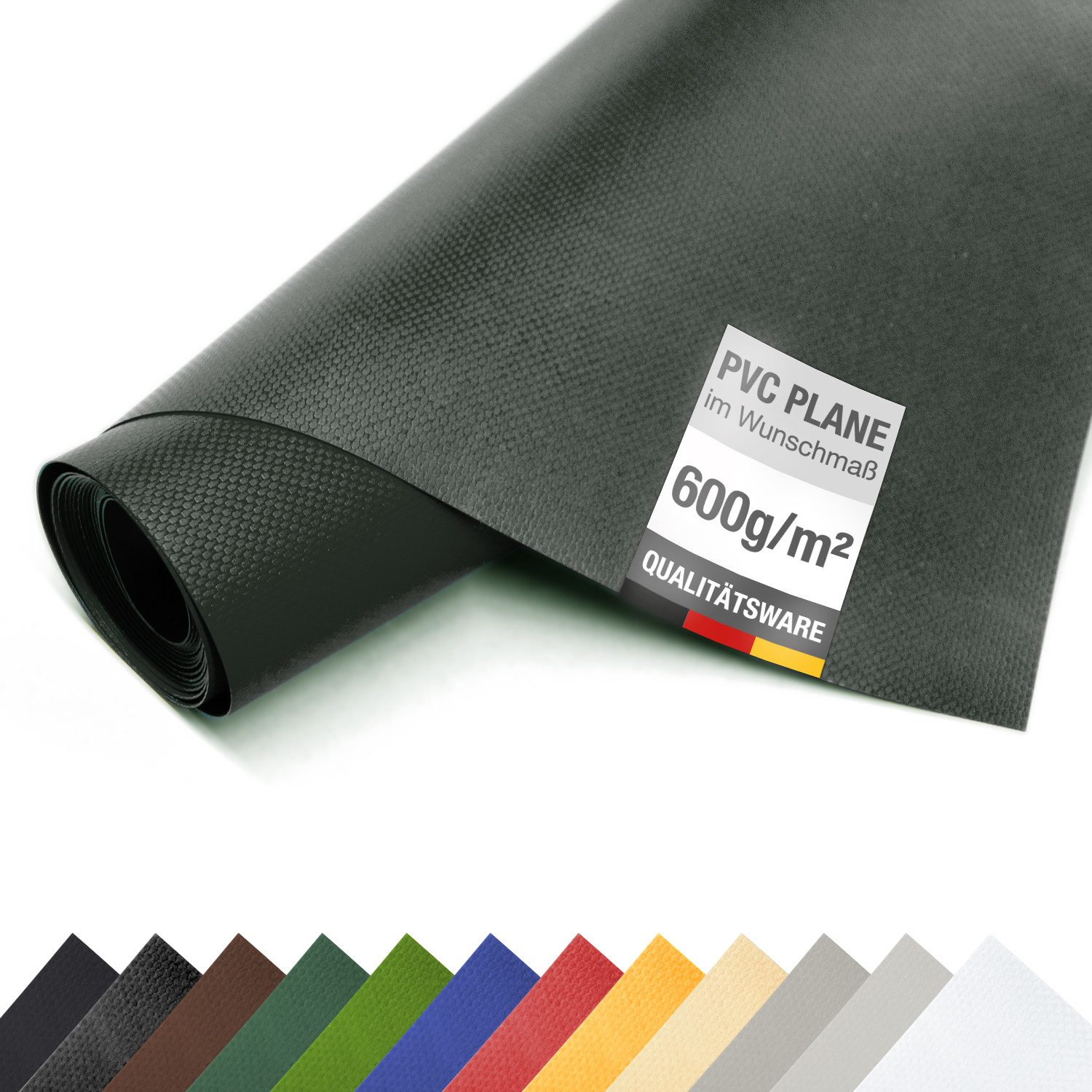 ANKO Planen Schutzplane LKW PVC Plane 600 g/m² Meterware Industrie Abdeckplane, Plane mit Gewebe Schutzplane hochwertig matt