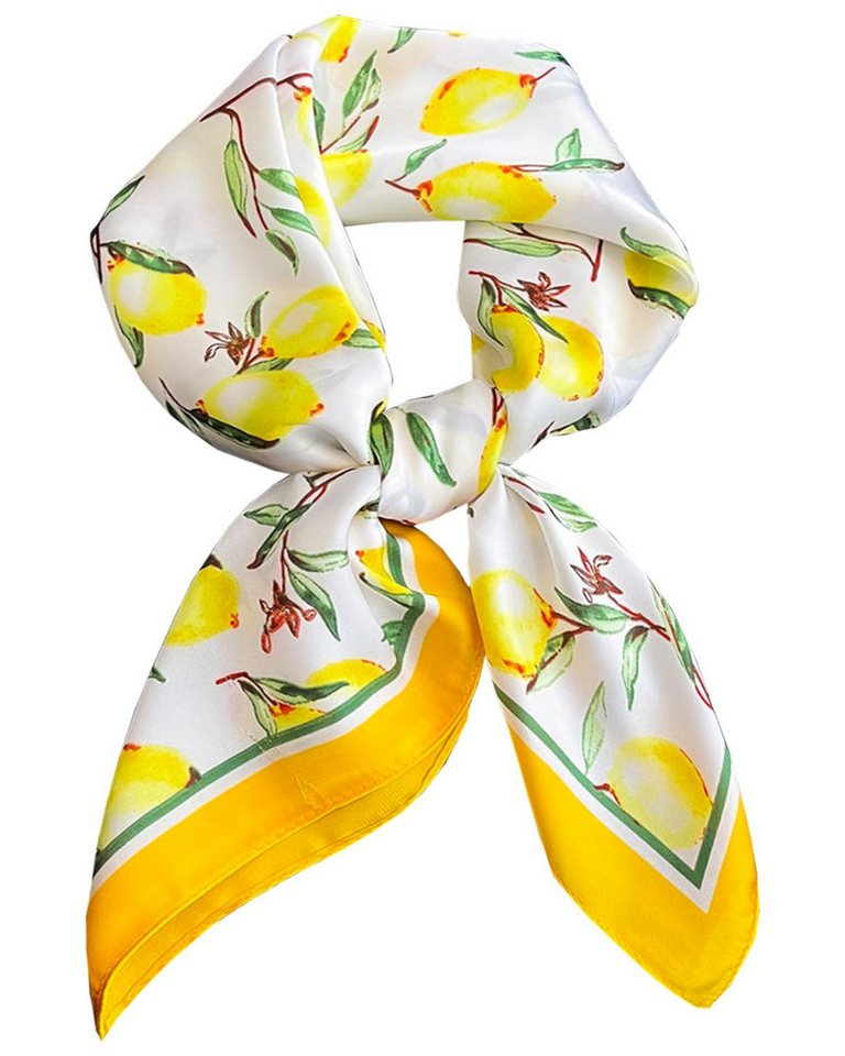 Zaewry Seidentuch quadratisch, 70x70 cm, Nickituch, Bandana-Schal (1Stück), Seide, Satin-Kopftuch für Damen – Seidig-glattes Haarwickeltuch, stilvoll