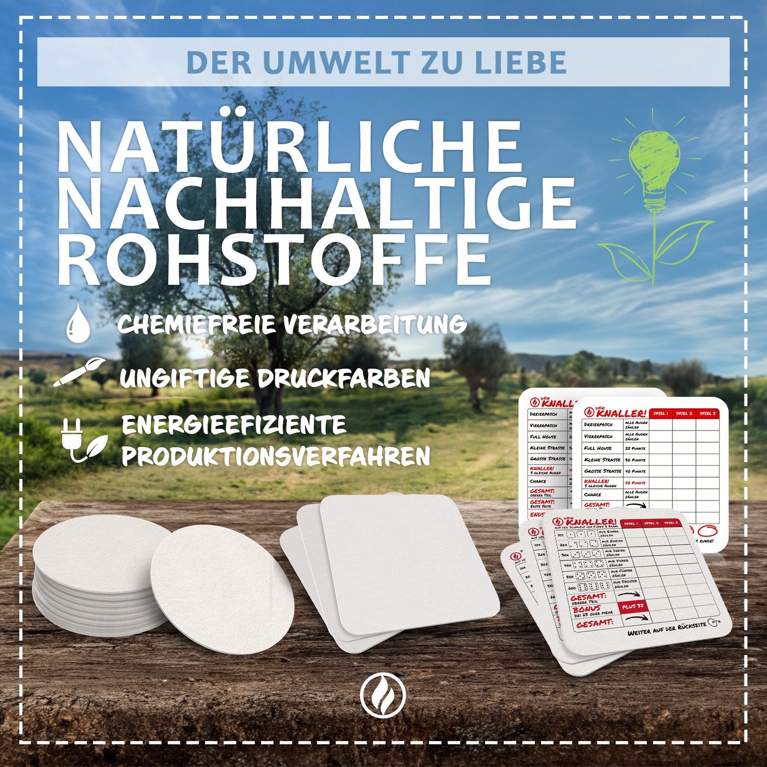 Funke & Brand Bierdeckel "Was stimmt denn mit dir nicht?" - 50 Stück - Witziges Design