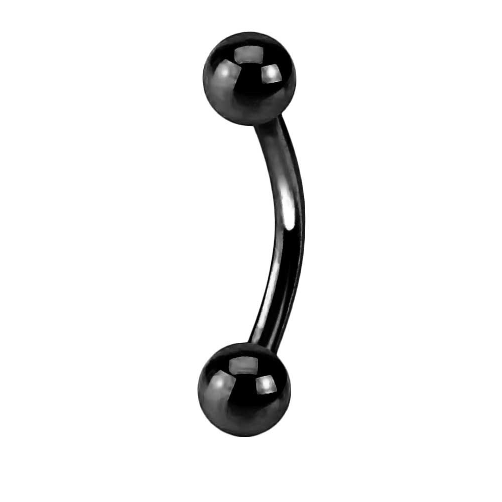 viva-adorno Augenbrauenpiercing Piercing Banane mit Kugeln Chirurgenstahl, Augenbrauen Tragus Helix Lippe Nase Intim