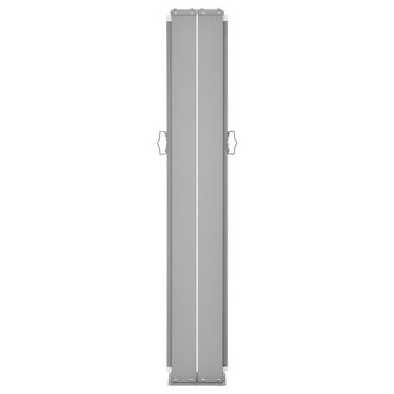 vidaXL Balkonsichtschutz Ausziehbare Seitenmarkise 160x600 cm Grau