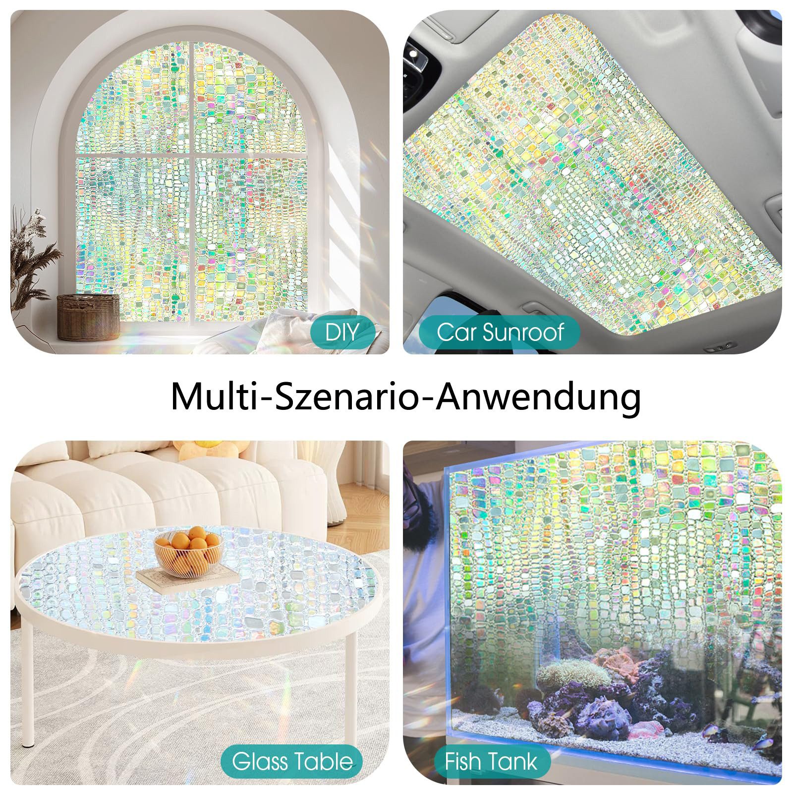 Coonoor Fensterfolie Selbsthaftend Blickdicht 3D Fensterfolie, Sichtschutzfolie für Fenster, Sonnenschutz – Bild 5 von 5