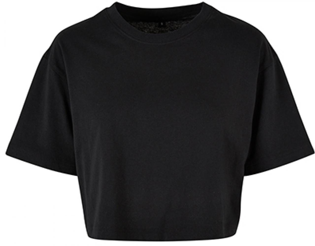 Build Your Brand Rundhalsshirt Kurzes bauchfreies T-Shirt Damen