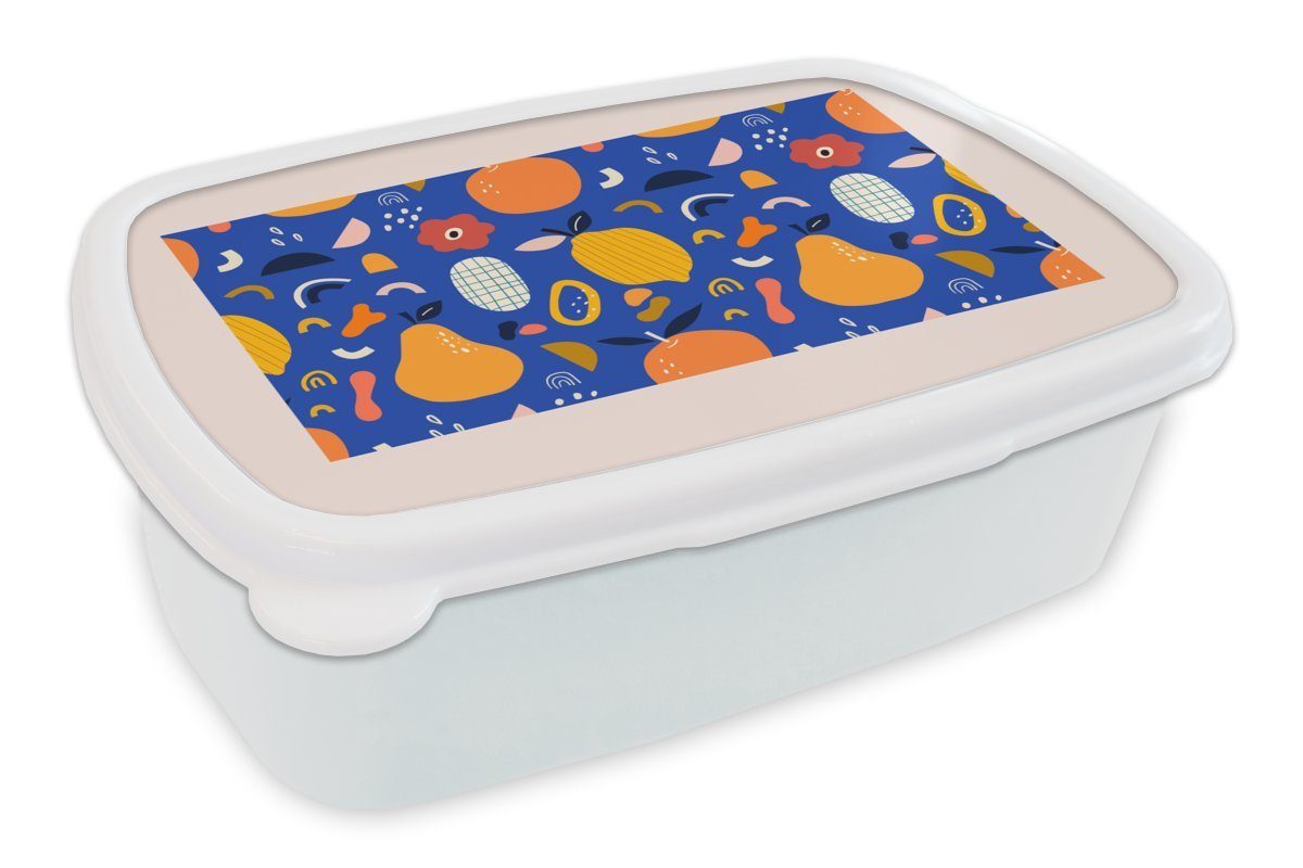 Pastell, Jungs Lunchbox Kinder Zitrone weiß Brotdose, Obst - für (2-tlg), Birnen - - - für MuchoWow und Kunststoff, Erwachsene, Brotbox Mädchen Lebensmittel und