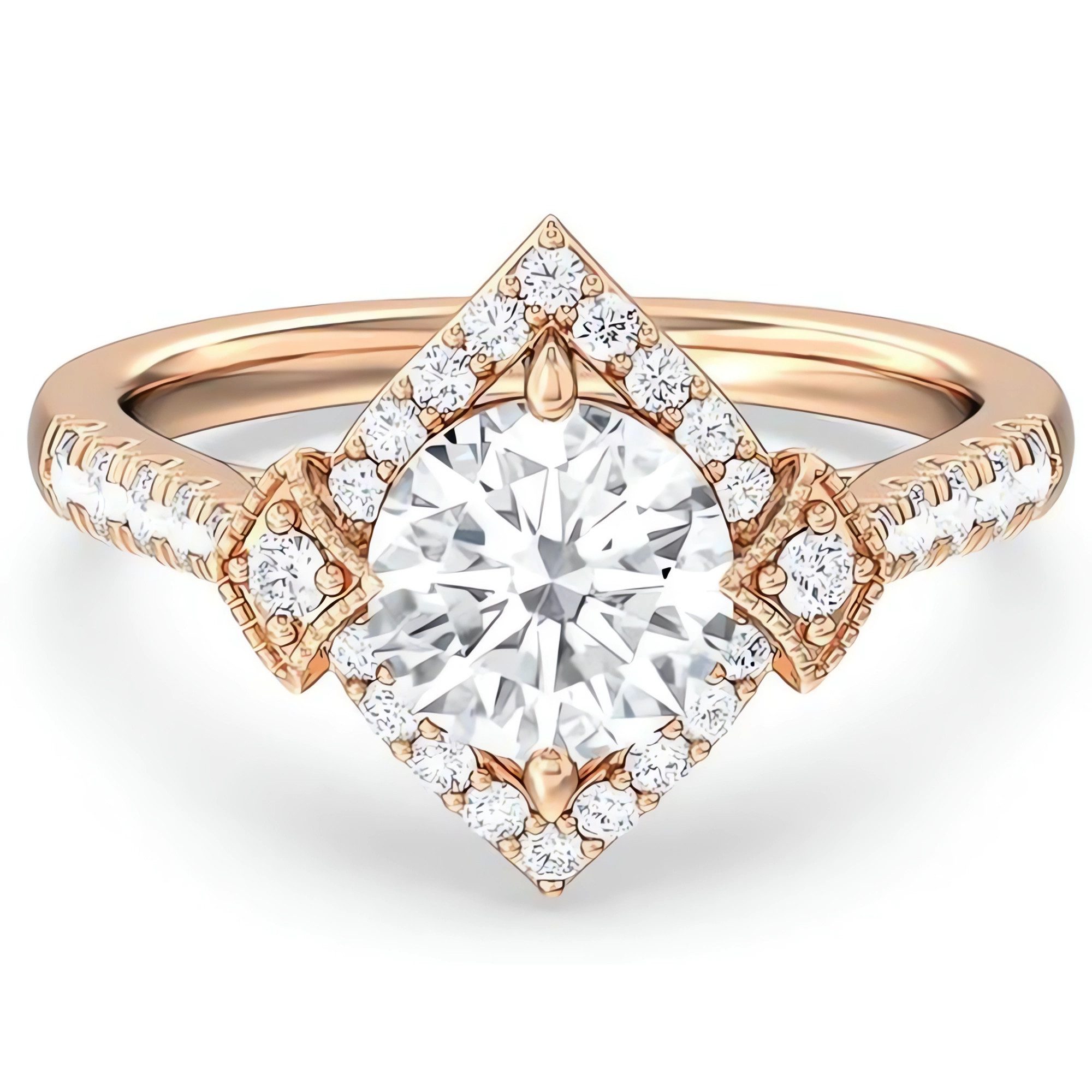 Jumpeak Diamantring Labordiamant 1.5 karat, 14K, Eheringe, Geschenk für Frau, Diamantring, Verlobungsringe Frau, Ring Gold Damen 585 Echtgold, Damen Ring, E VS1