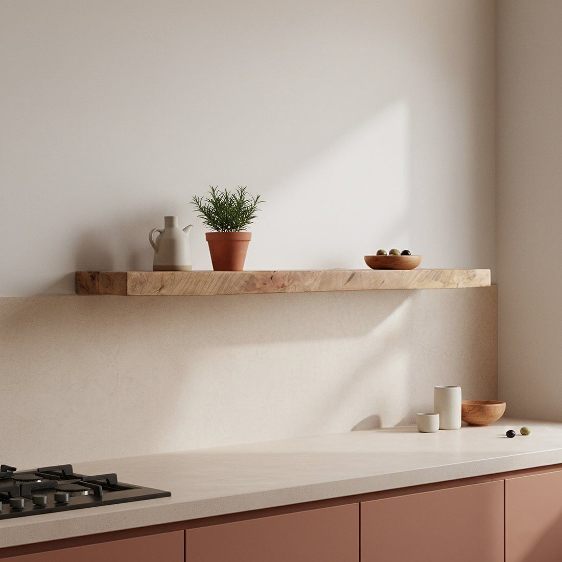 Raw Materials Amsterdam Wandregal Vintage Mango schwebend