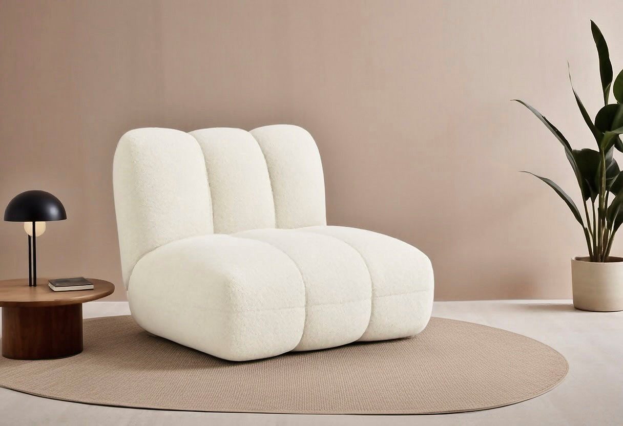LeGer Home by Lena Gercke Sessel Priya Loungesessel, moderne Steppung, auch in Bouclé, perfektes Einzelstück, gemütlich und modern, B/T/H: 102,5/106,5/83 cm