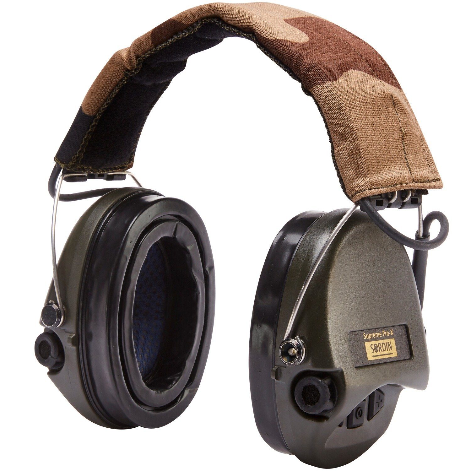 Kopfbügel: Camo-Stoff, Schalen: Grün