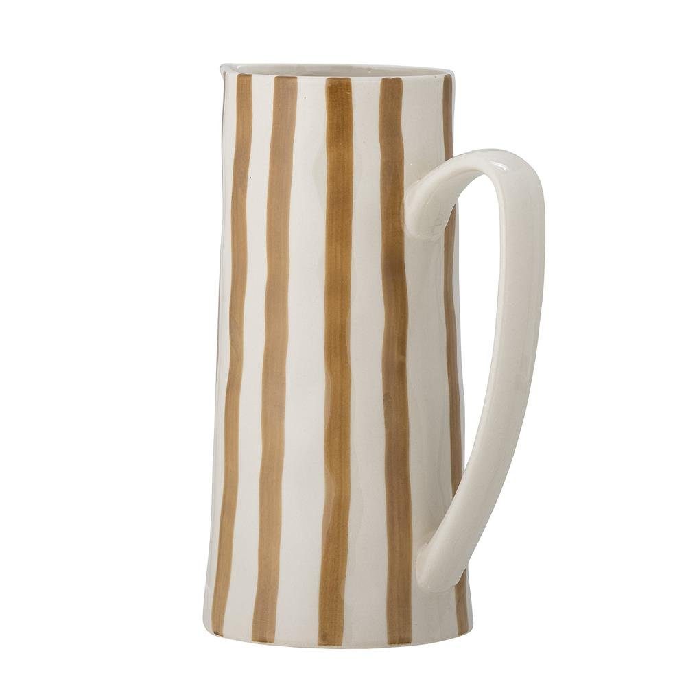 Bloomingville Wasserkrug Begonia Krug, Steingut Braun 1,3 L Wasserkrug dänisches Design