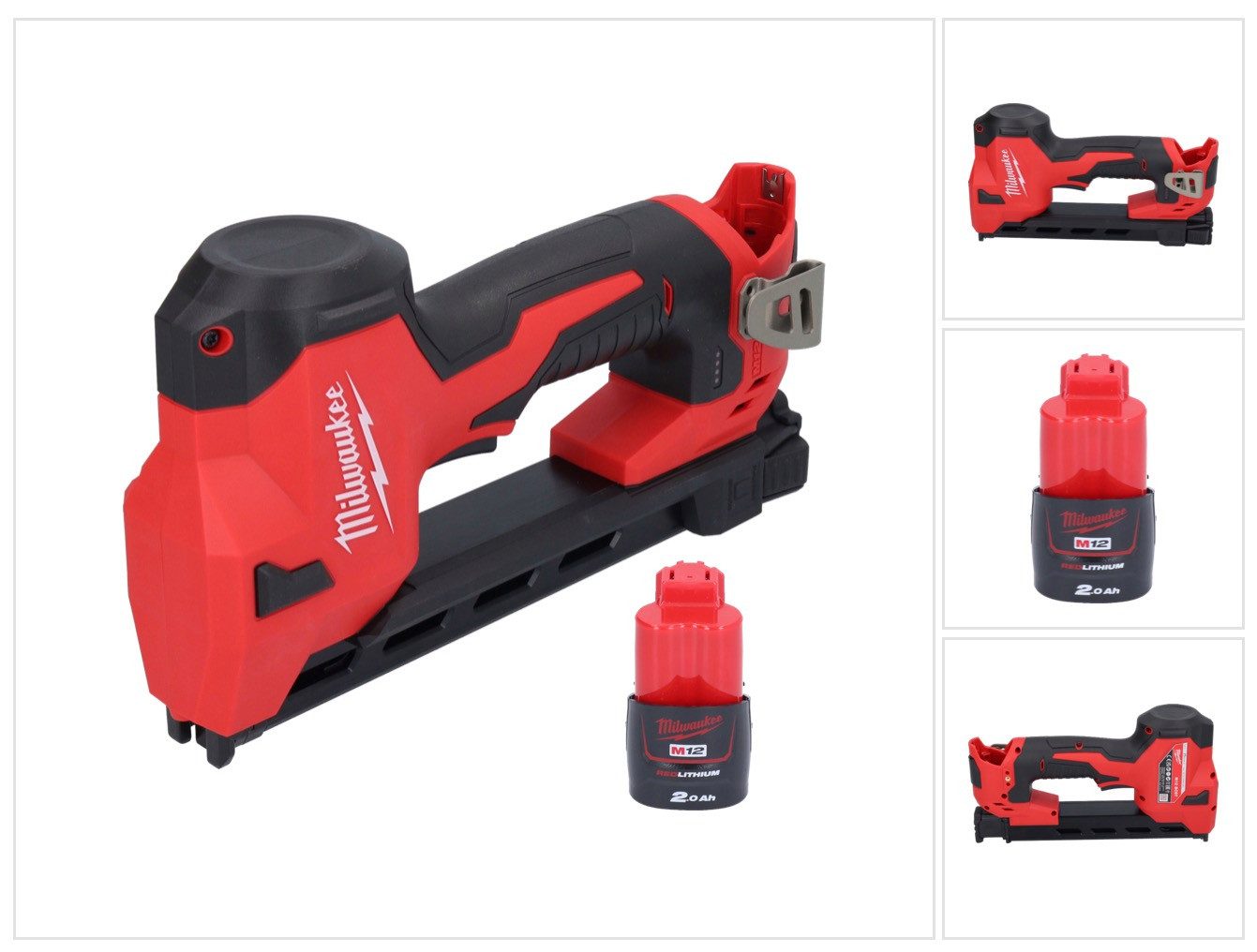 Milwaukee Nagler Milwaukee M12 BCST-201 Akku Tacker 12 V 19 x 25,4 mm + 1x Akku 2,0 Ah