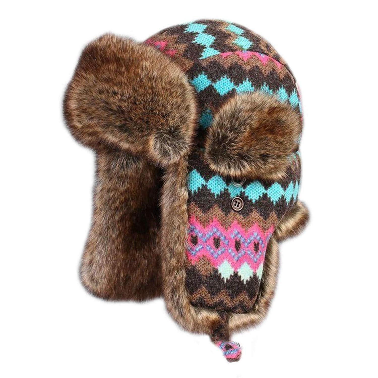 LuxusKollektion Ohrenmütze Ushanka Russenmütze Mehrfarbig XXL (1-St)