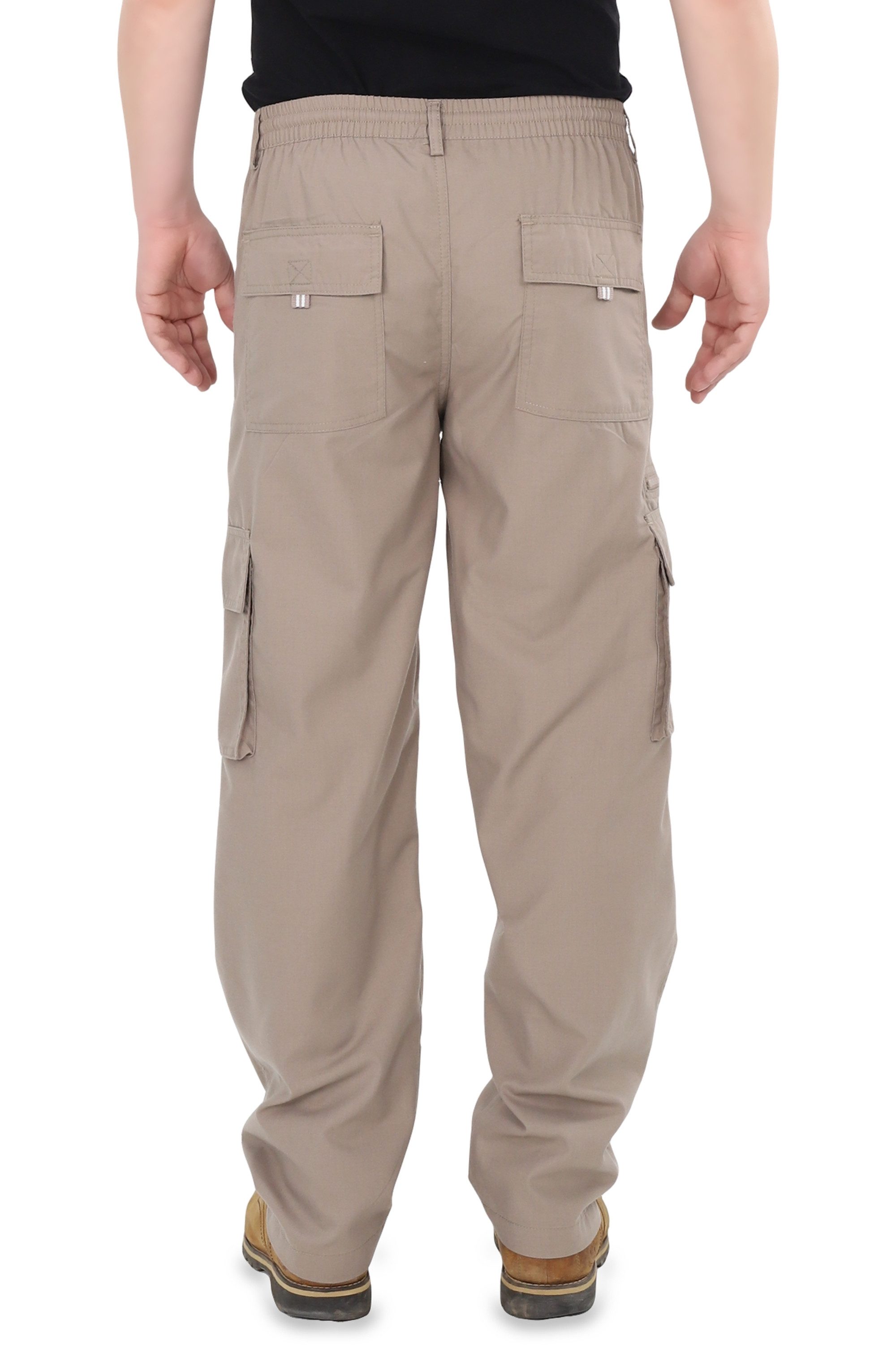 Ben Creek Cargohose QDA13 lange Freizeit Outdoorhose mit Multitaschen unifarben – Bild 4 von 5