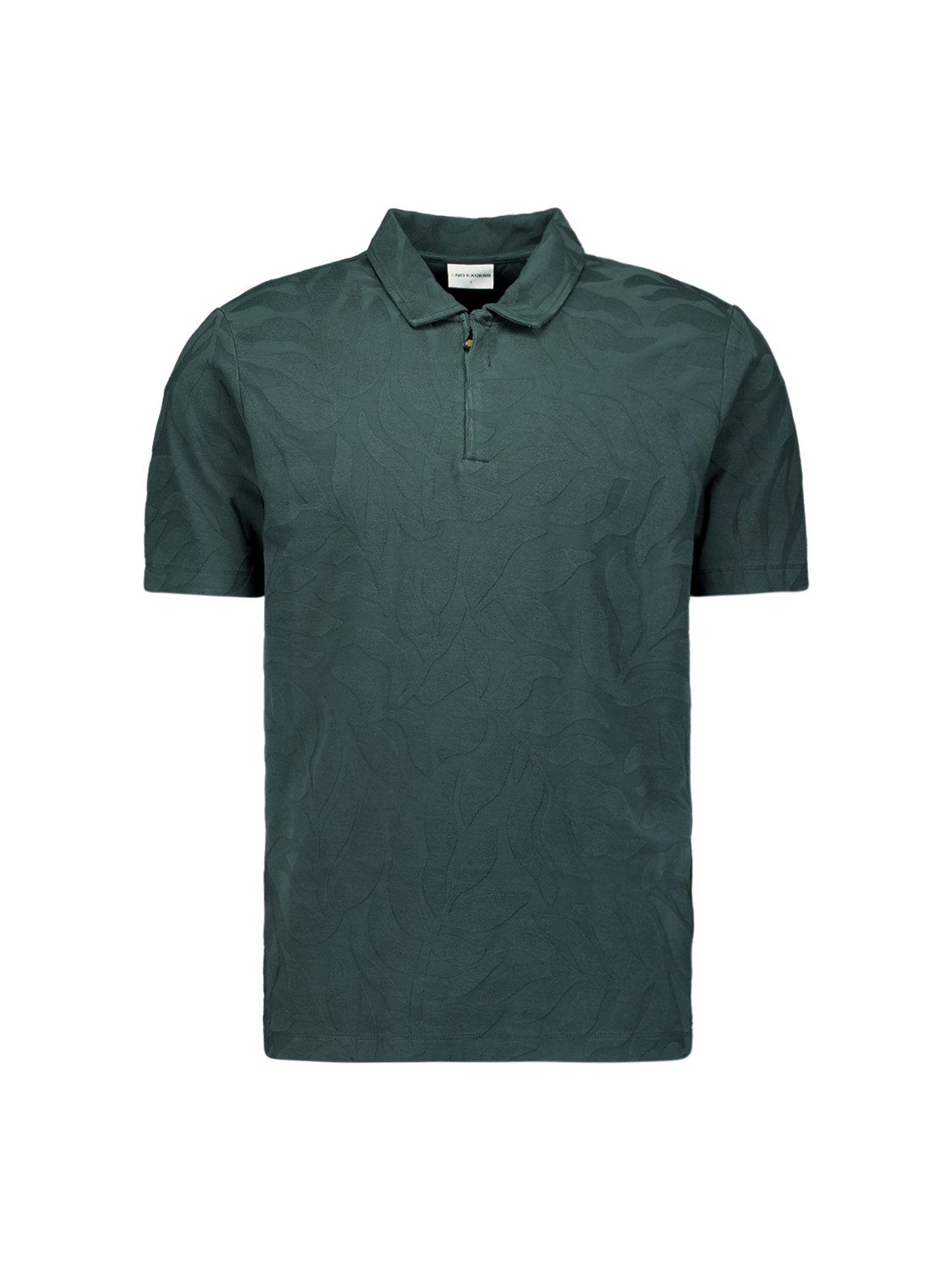 NO EXCESS Poloshirt Polo Half Zip Short Sleeve Jacquard - Herrenshirt - Sommershirt