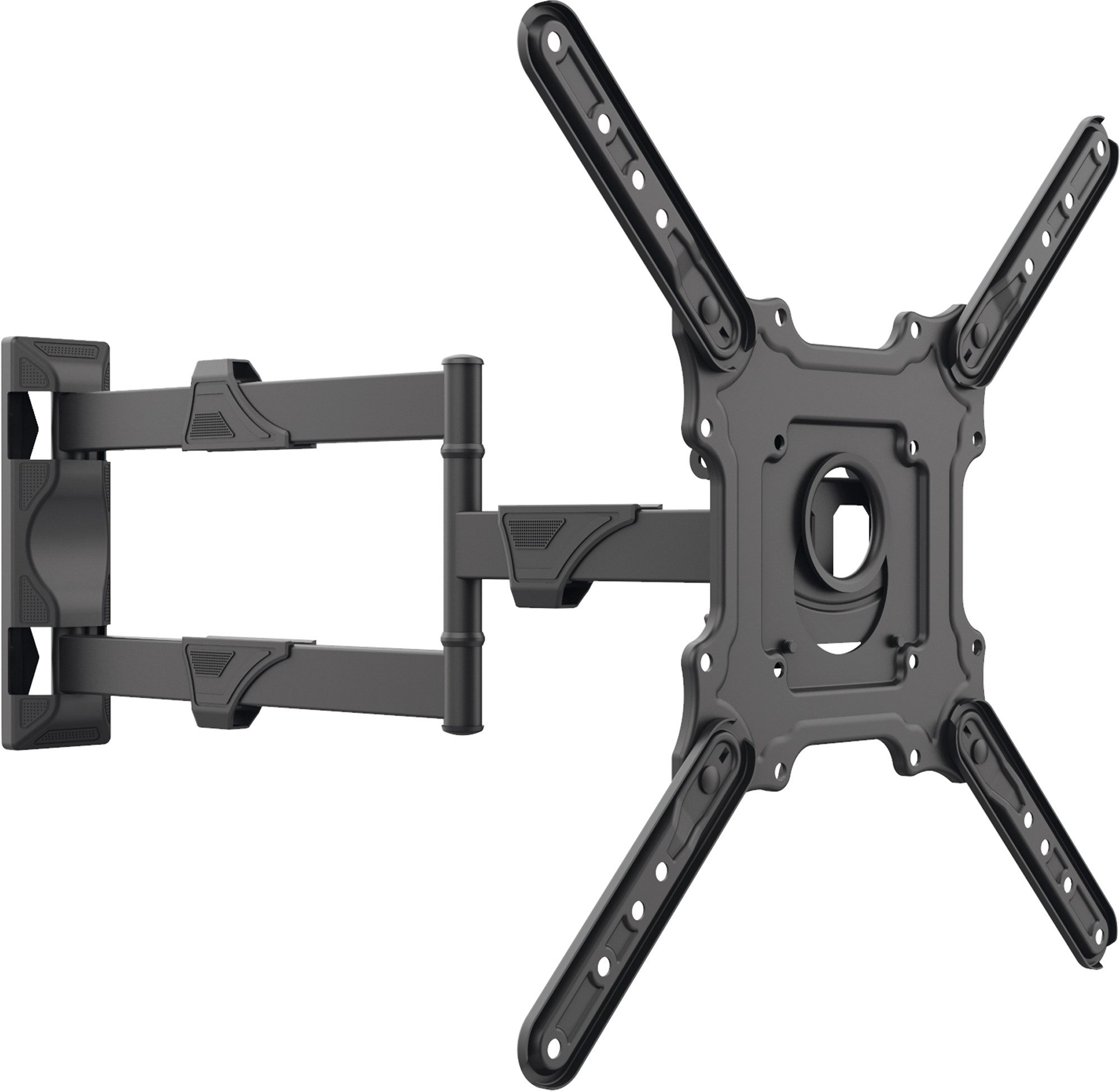 Schwaiger TV-Wandhalterung LWH35535 513, (bis 75 Zoll, neigbar, schwenkbar, drehbar, bis 35kg, bis 400x400mm, integrierte Kabelführung, schwarz) – Bild 2 von 2
