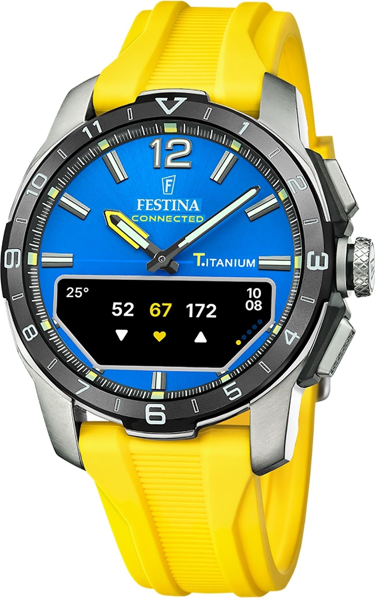 Multifunktionsuhr Festina Herrenuhr Silikon gelb Festina
