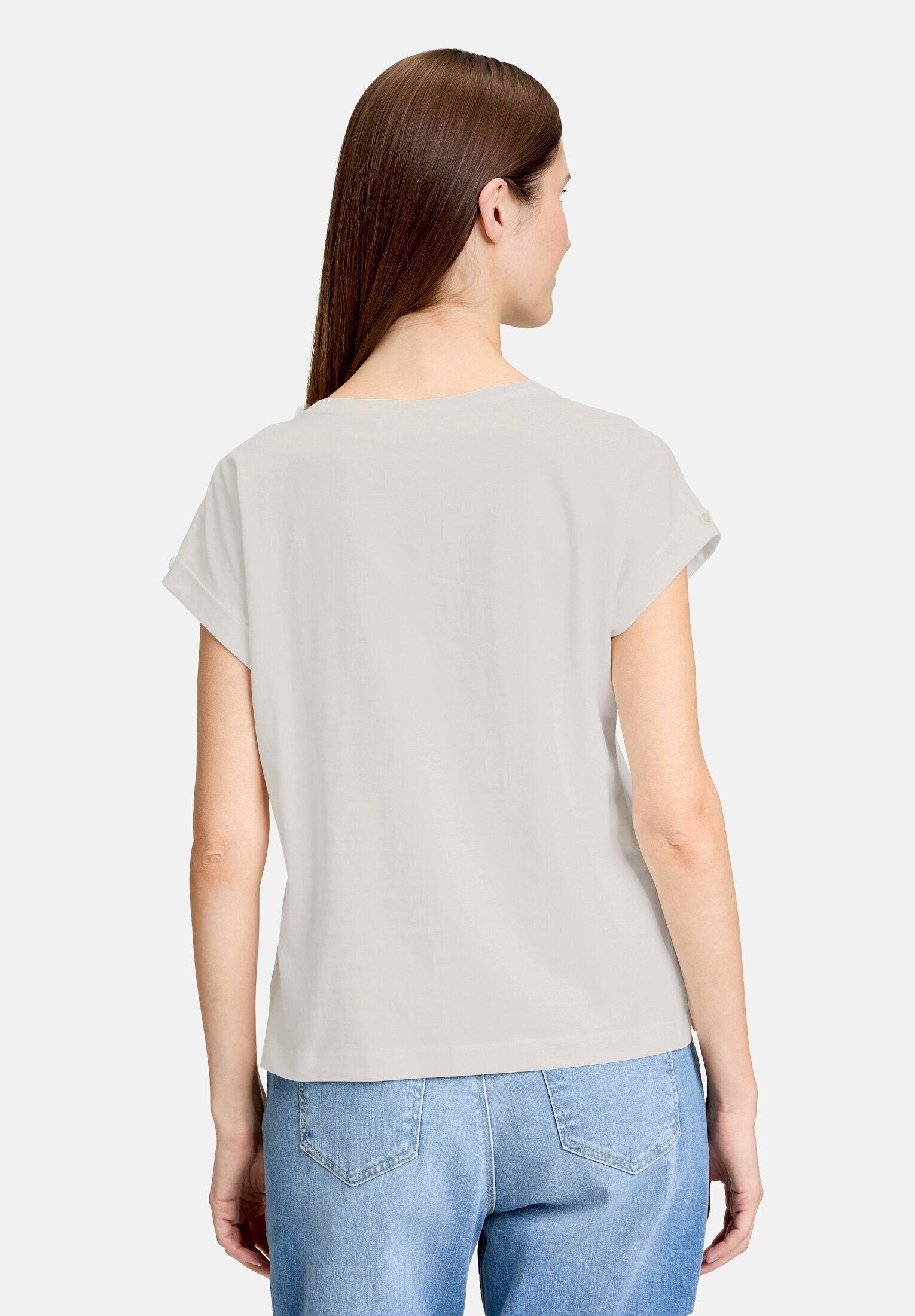 Cartoon Kurzarmshirt Damen mit Ärmelaufschlag (1-tlg) Hotfix