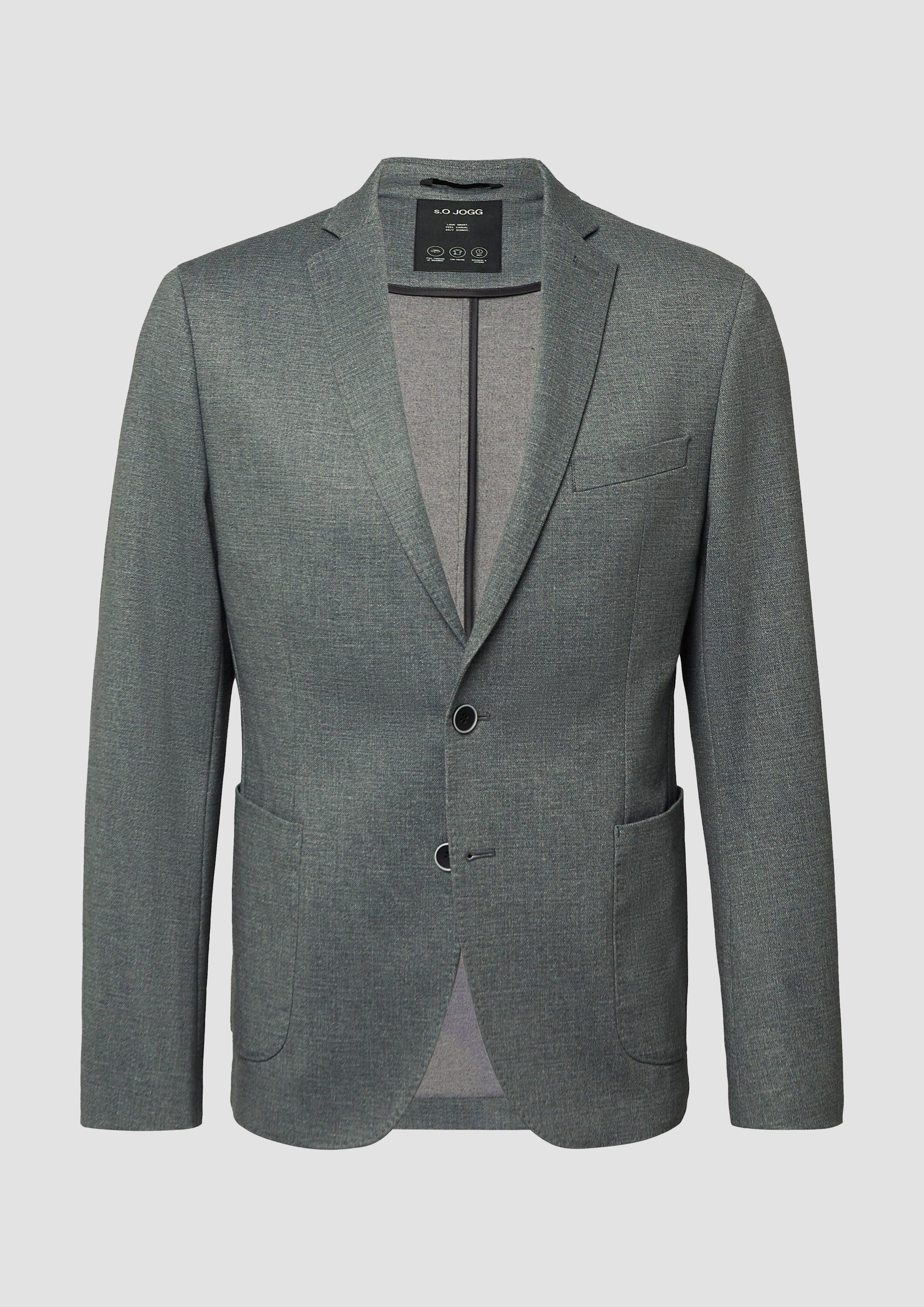 s.Oliver Sakko Indoor-Sakko S.OJOGG s.O JOGG: Sakko im Slim Fit aus fein gemustertem Interlockjersey