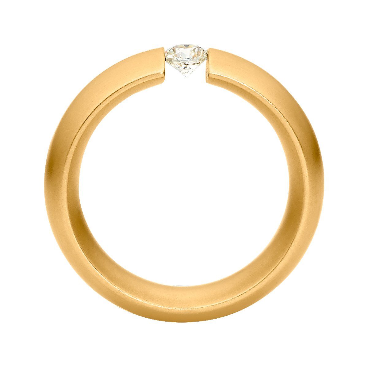 Heideman Fingerring Intensio (Ring, goldfarben mit gearbeitet inkl. Stein Spannring Gewölbt als Ring Geschenkverpackung), 1-tlg