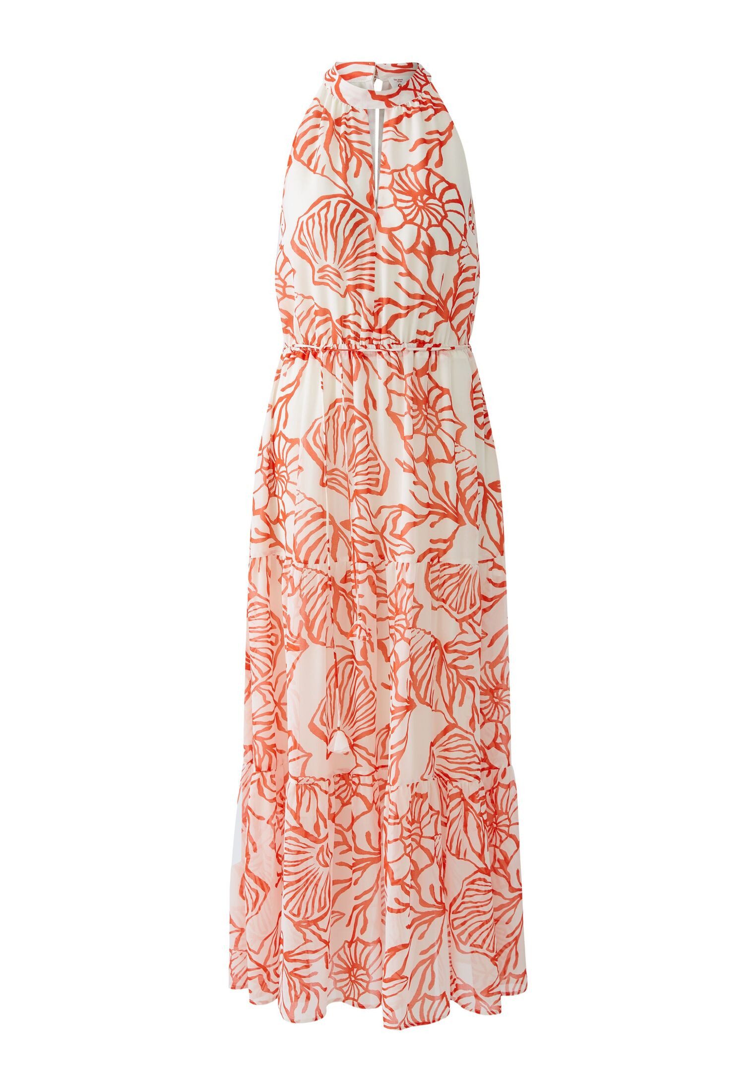 Oui Maxikleid Maxikleid gefütterter Chiffon