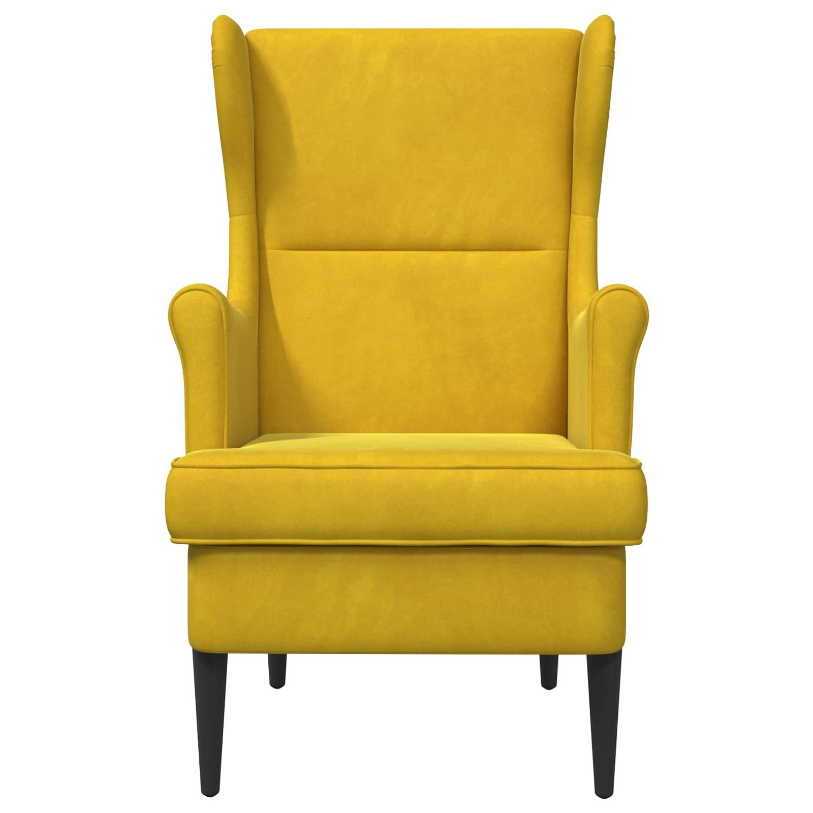 vidaXL Sessel Sessel Gelb Samt (1-St)