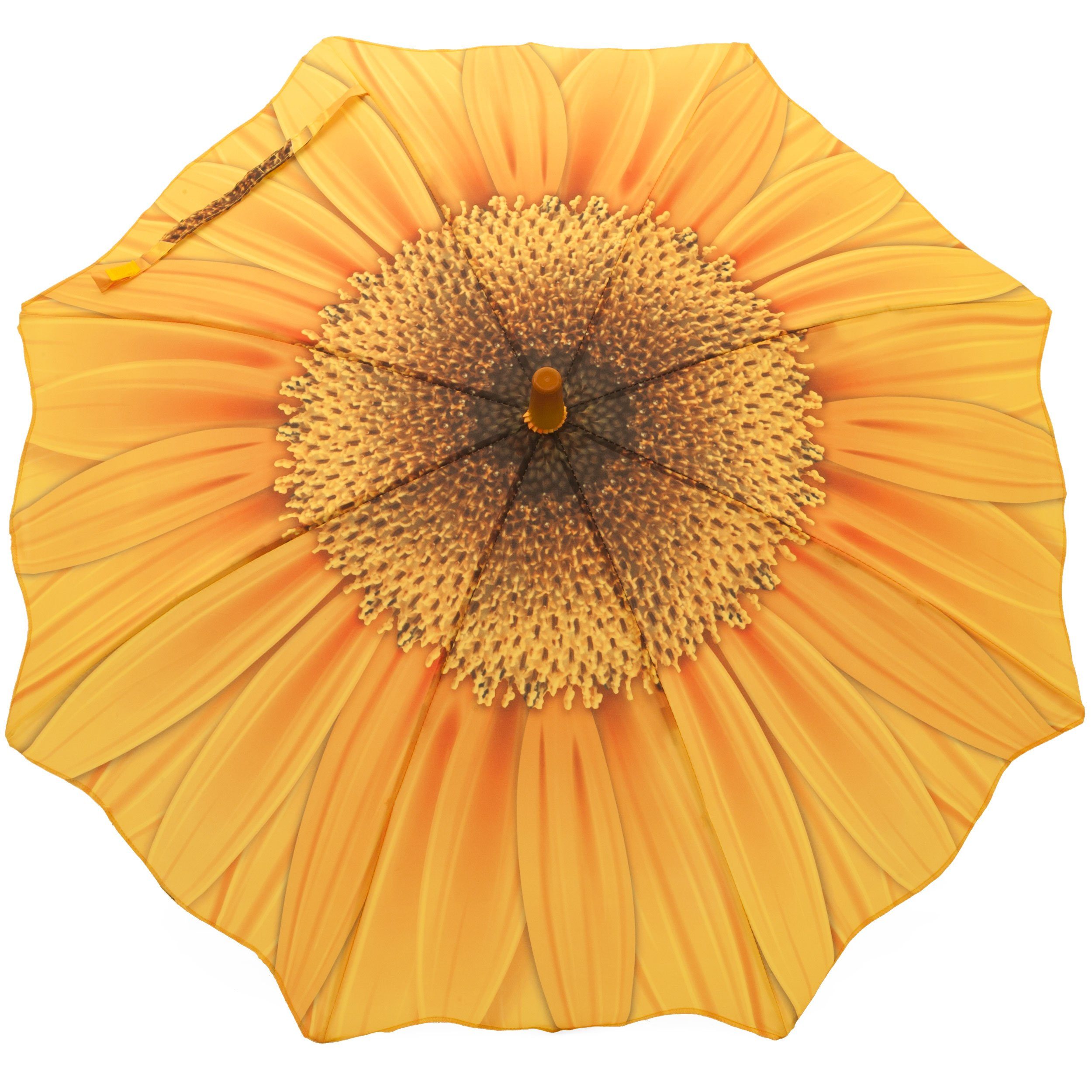 SCHULZ Heidelberg ROSEMARIE mit Motiv für Sonnenblume, Regenschirm Mädchenschirm Mädchen Stockregenschirm Kinderregenschirm Motiv
