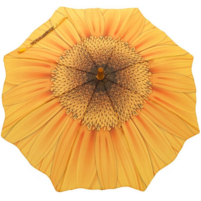 ROSEMARIE SCHULZ Heidelberg Stockregenschirm Kinderregenschirm für Mädchen Regenschirm Motiv Sonnenblume Mädchenschirm mit Motiv