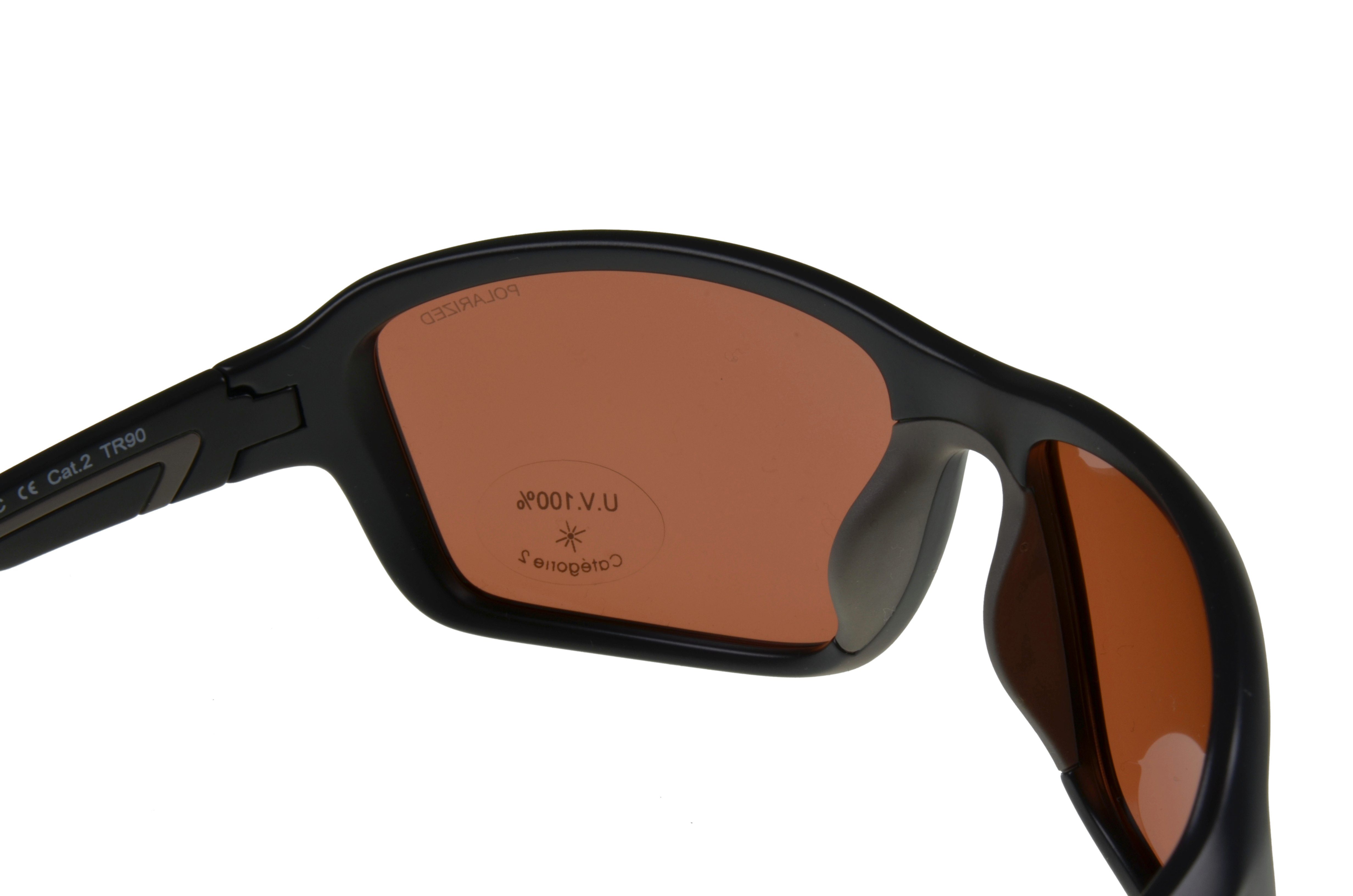 Gamswild Sportbrille WS7536 Sonnenbrille Skibrille schwarz-braun TR90 & Unisex, polarisiert Damen cat.2 Herren Fahrradbrille