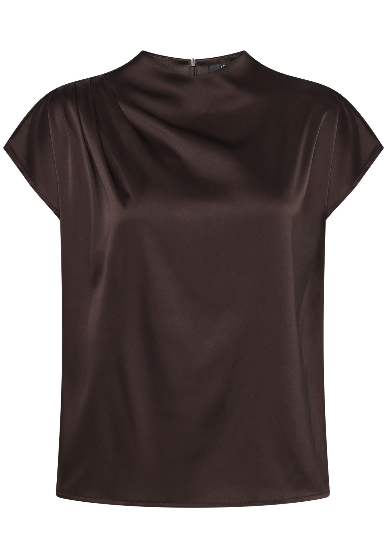 Zero Satinbluse Damen mit Kragen günstig online kaufen