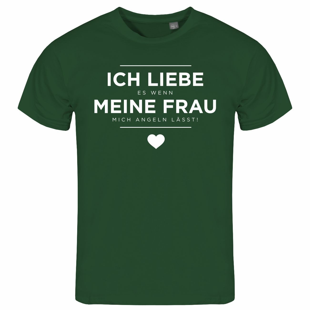 Print-Shirt Herren T-Shirt Ich liebe es wenn meine Frau mich angeln lässt