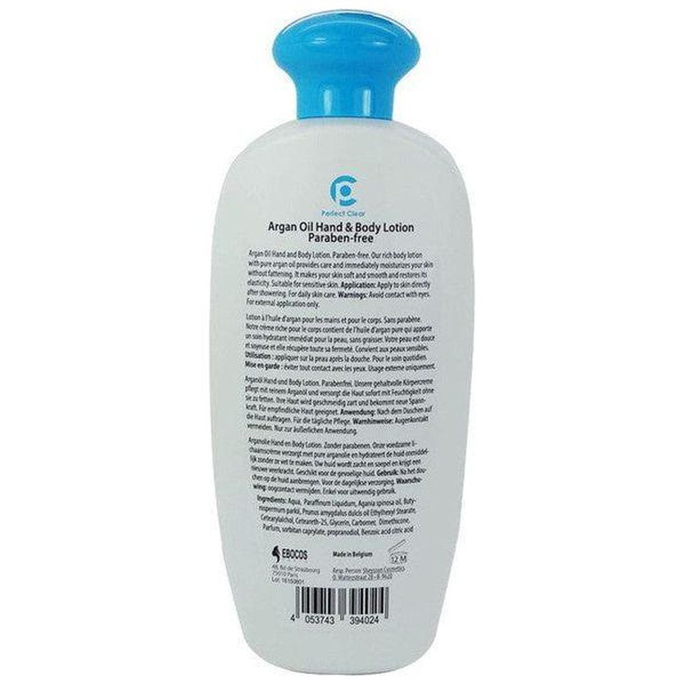 Perfect Company Bodylotion Perfect Clear Argan Oil Hand & Body Lotion, Paraben free 500ml