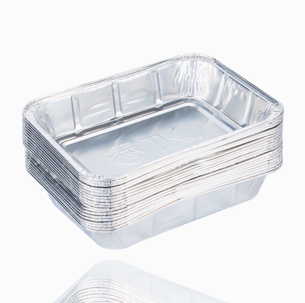 Everhomely® Tropfschale 20er Tropfschale - Einwegschale aus Aluminium zum Grillen ca. 14x19 cm, für für Elektro- und Gasgrills, (20er Set, 20-St., ca. 800 ml Volumen pro Schale), Bis zu 600°C erhitzbar