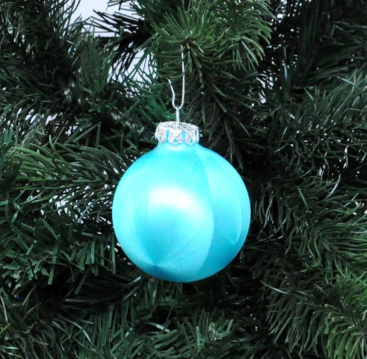 Thüringer Glasdesign Christbaumschmuck JACK 12x Glas Eislack Christbaumkugeln 6cm Thüringer Weihnachtskugeln, echt Glas, teilweise Handarbeit, inkl. praktischer Aufbewahrungsbox