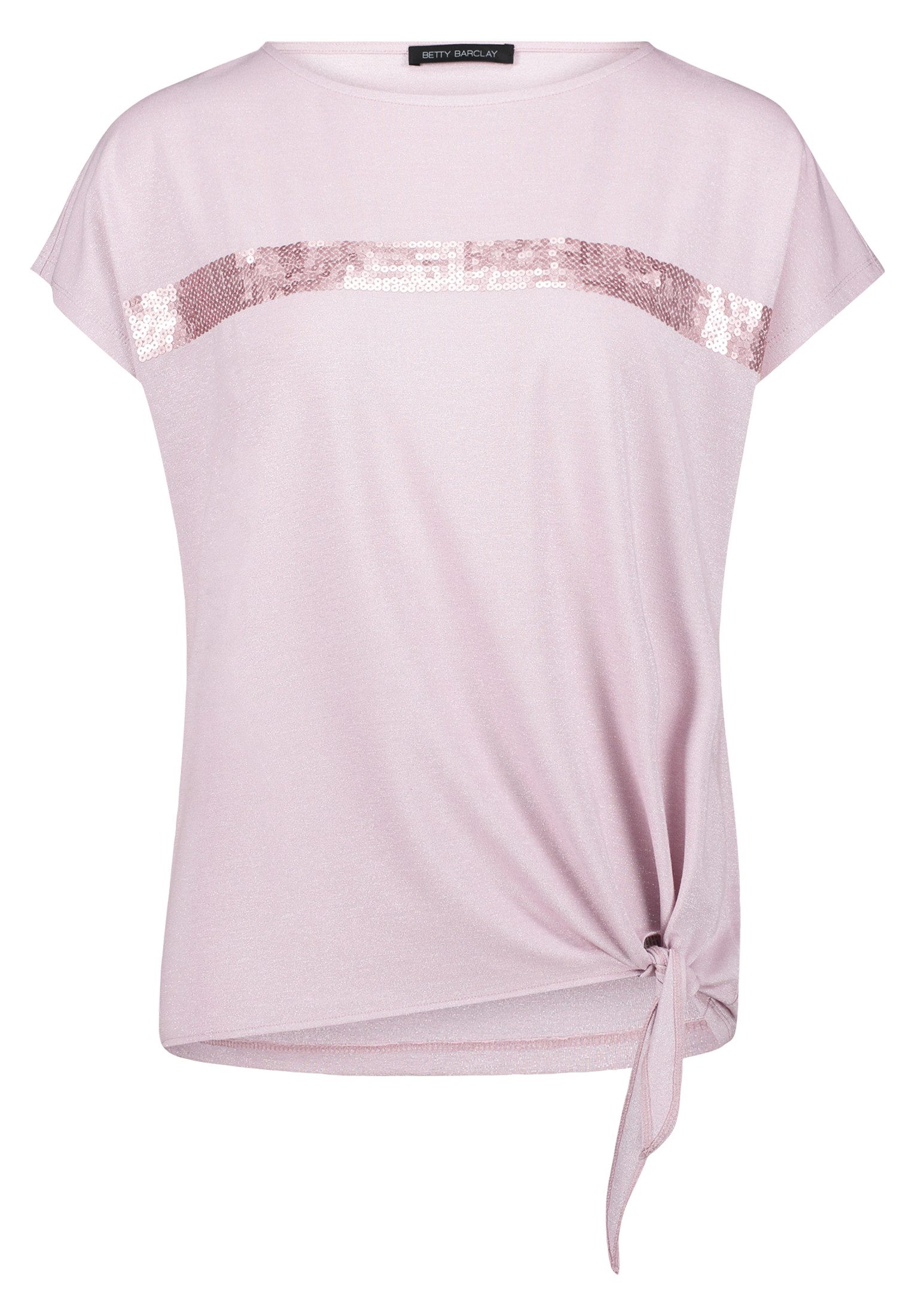 Betty Barclay Kurzarmshirt Damen mit Schleifenknoten (1-tlg) Pailletten günstig online kaufen