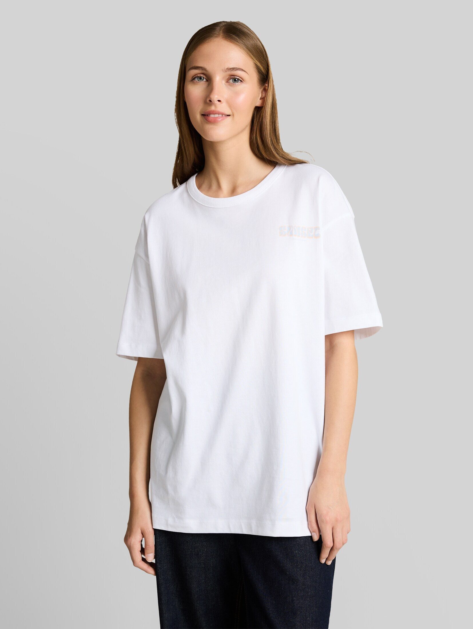 TOM TAILOR Denim T-Shirt T-Shirt Oversize T-Shirt mit Rückenprint