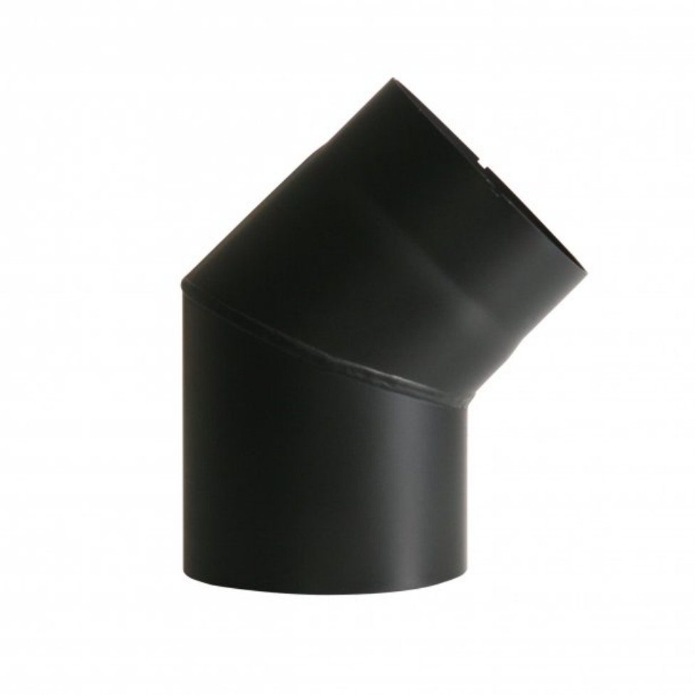 Kamino Flam Ofenrohr Bogen45°Senotherm®schwarz 2mm o.Tür150mm 331835, (1-tlg)