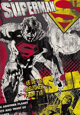 LOGOSHIRT T-Shirt Superman mit coolem Superhelden Motiv