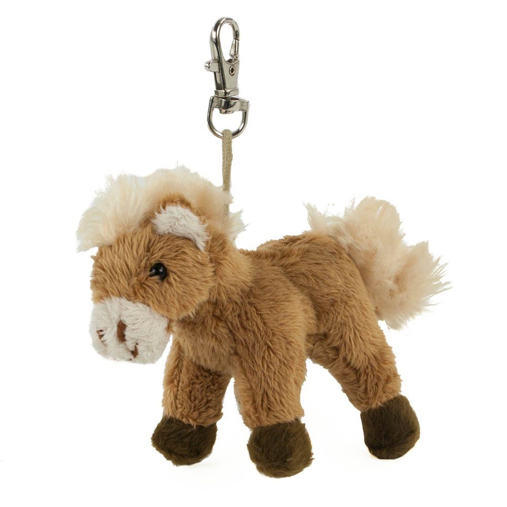 Bukowski Kuscheltier Schlüsselanhänger Pferd braun 10 cm (Anhänger, Plüschpferd), Plüschanhänger