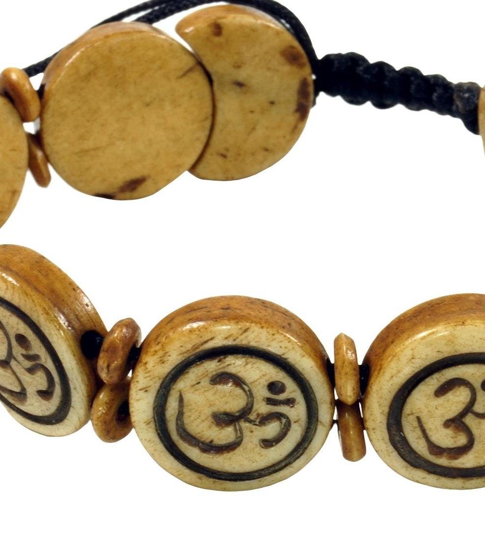 Guru-Shop Armreif Buddhistisches Armband OM - braun Modell 9