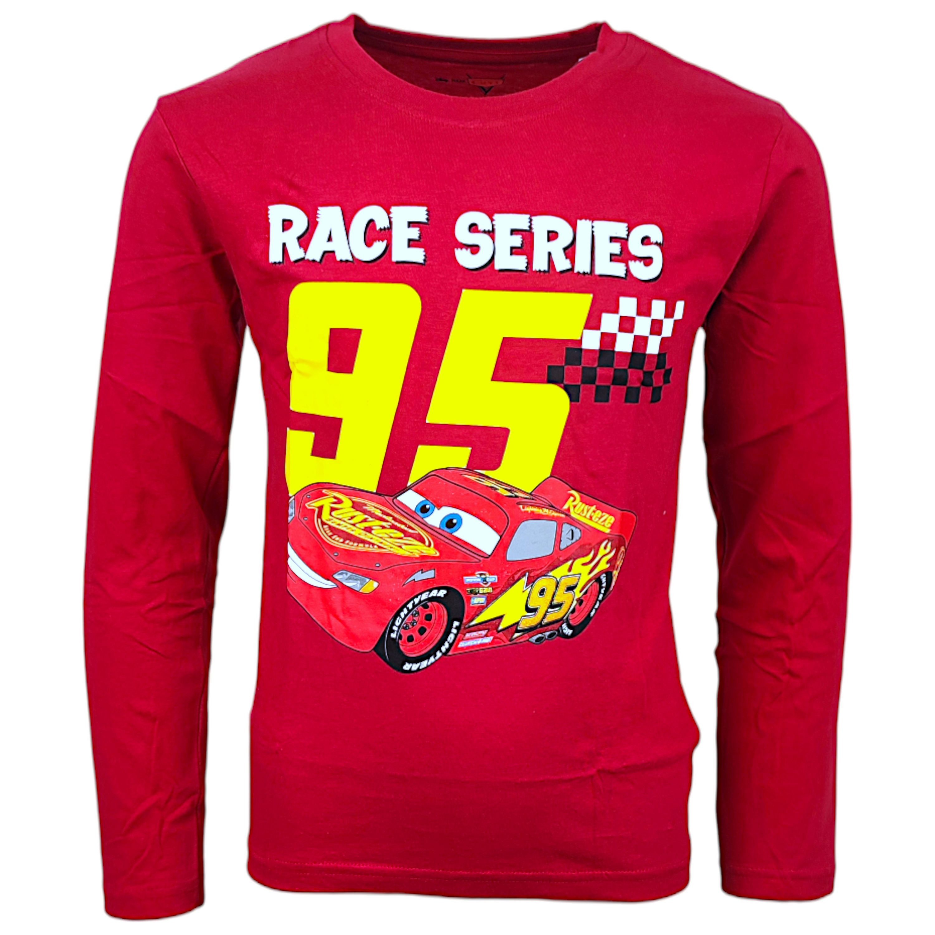 Disney Cars Langarmshirt Lightning McQueen Jungen Shirt aus Baumwolle Gr. 98 - 128 cm