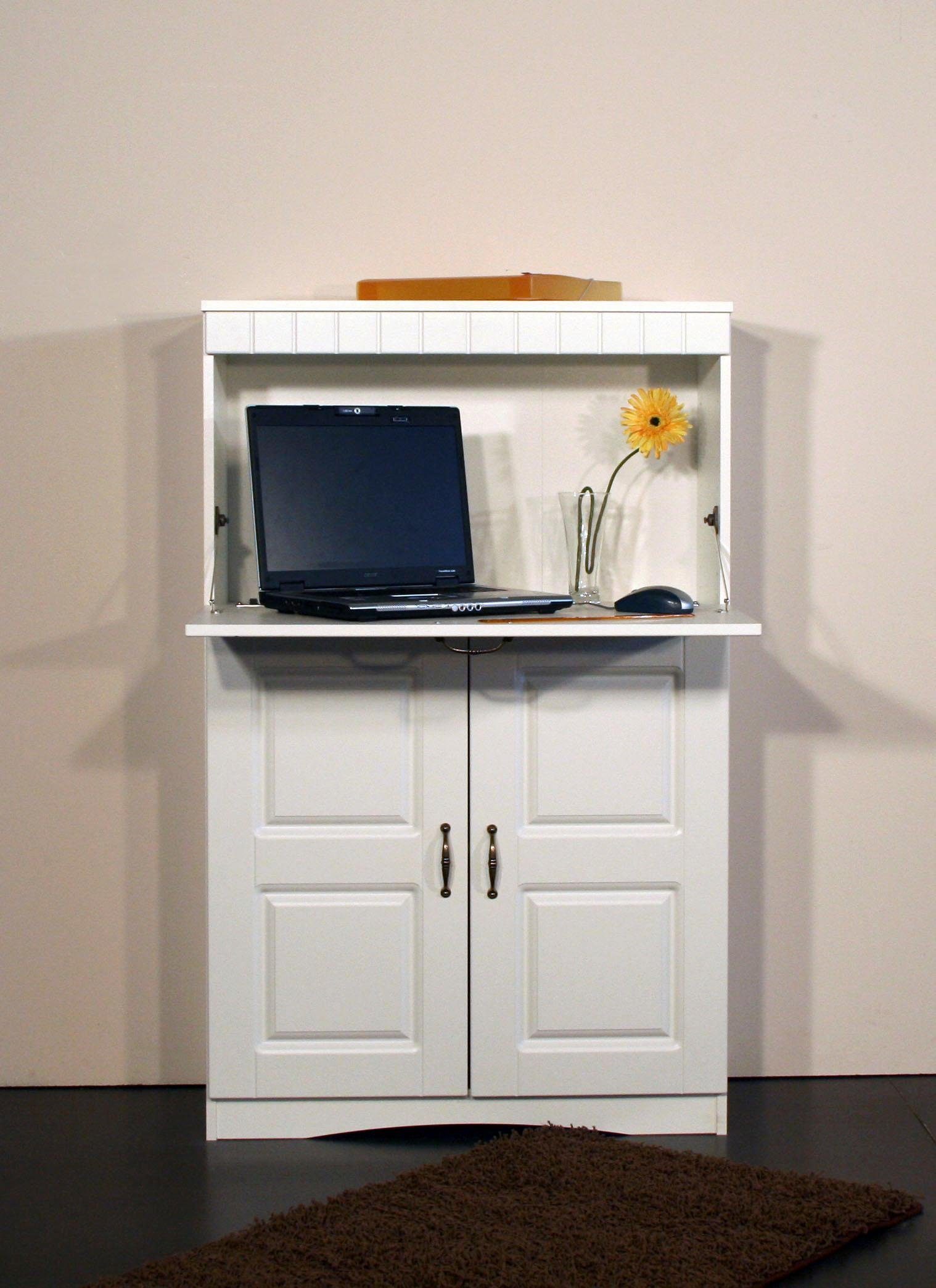 VOGL Möbelfabrik Sekretär Hans, Sekretär, kompakter PC-Schrank im Landhausstil, Breite 78 cm, Made in Germany