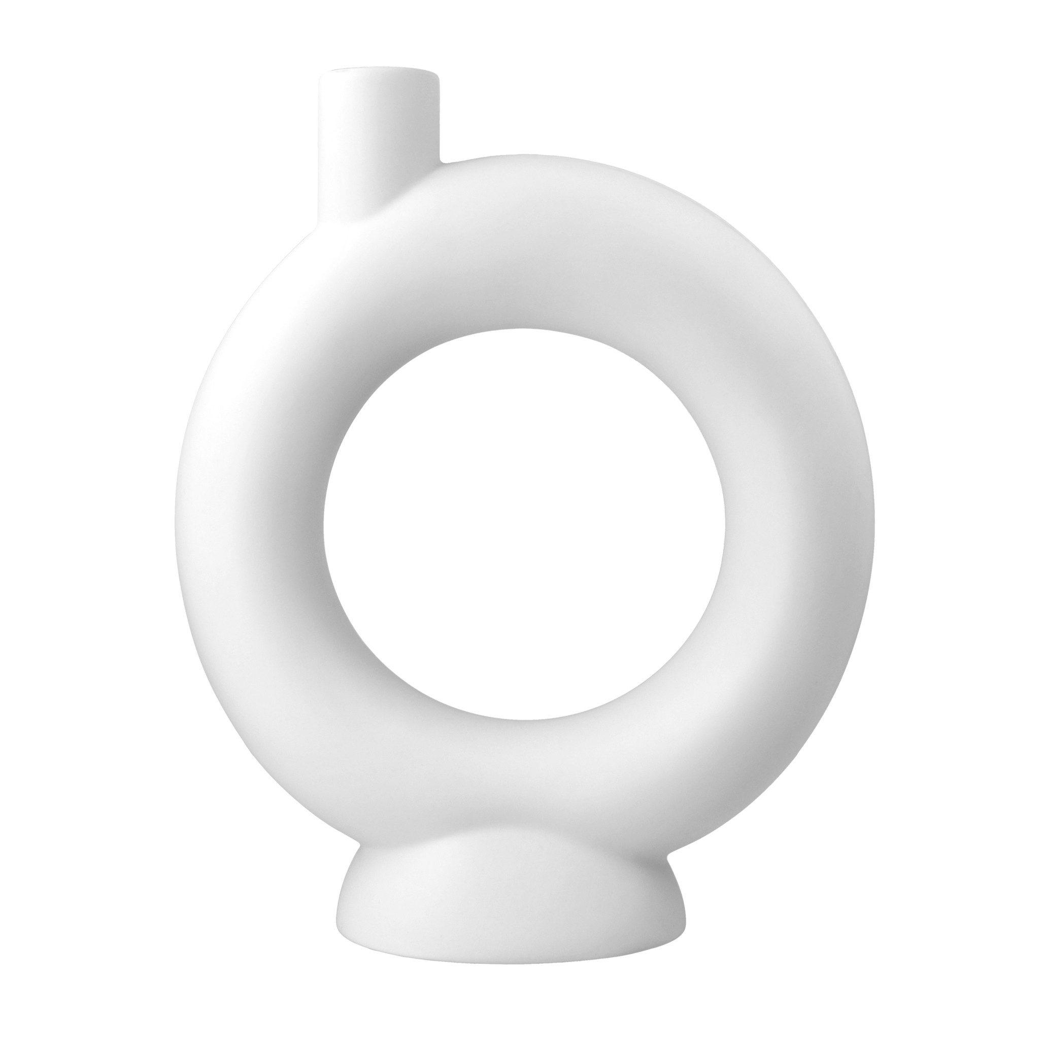 Goebel Dekovase, Handarbeit, Weiß, Studio 8, H: 26cm