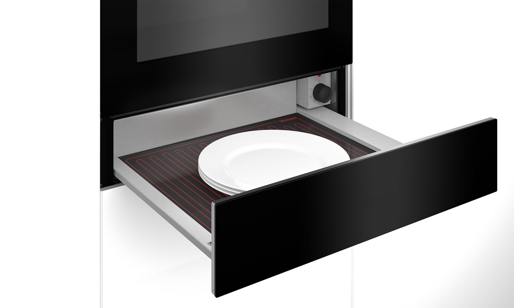 BEKO Einbau-Wärmeschublade DRW11401FB schwarz 22 Liter mit Teleskopauszug + griffloses öffnen