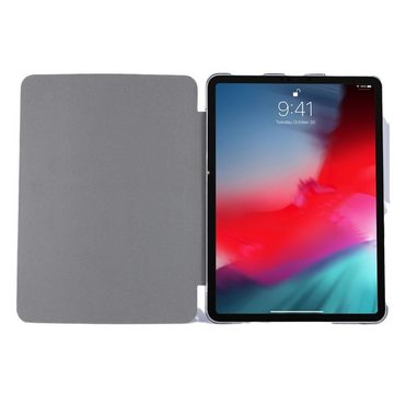 König Design Tablet-Hülle, Schutzhülle für Apple iPad Pro 12.9 (2020) Tablethülle Schutztasche Cover Standfunktion Schwarz