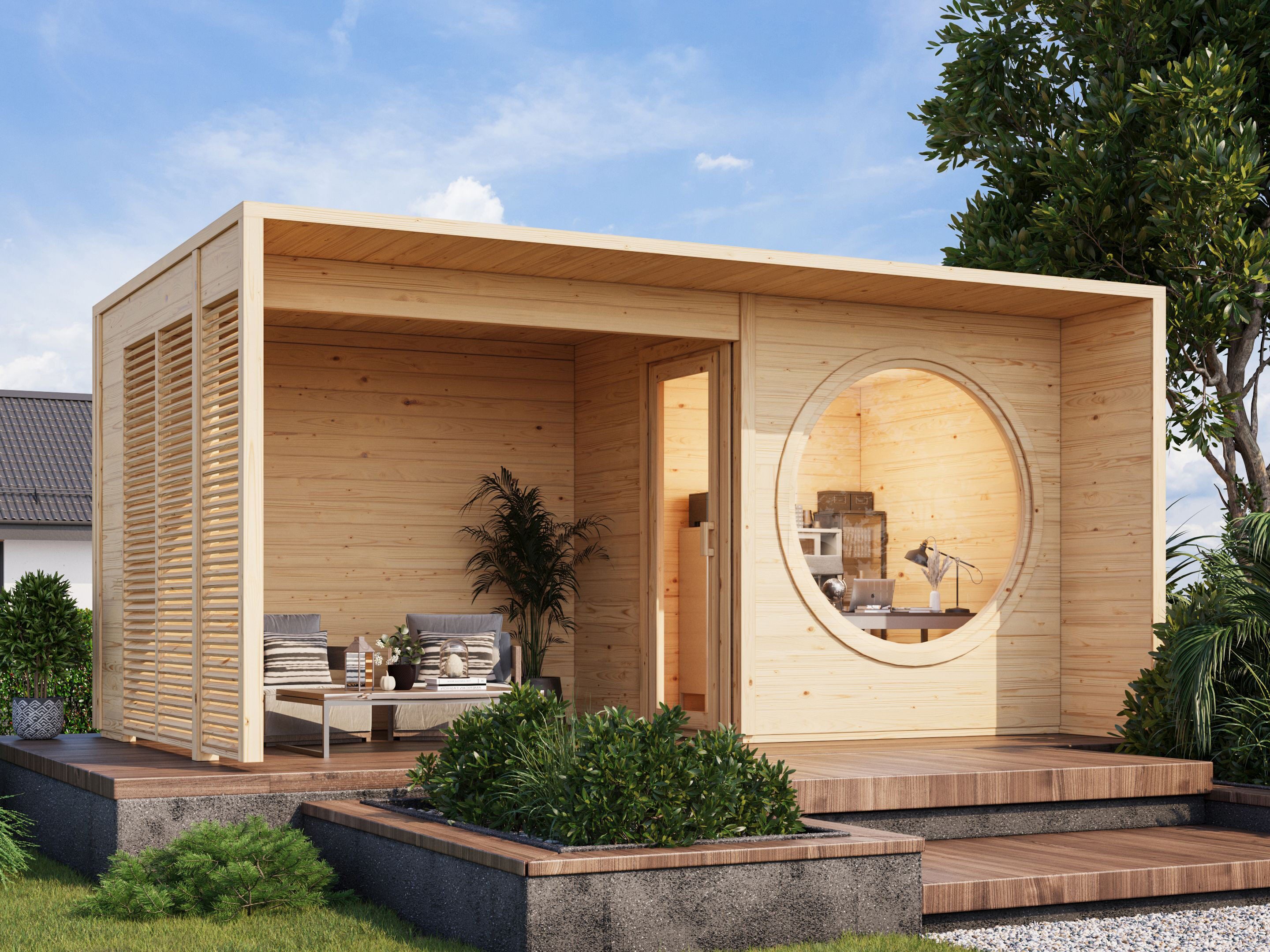 Fjordholz Gartenhaus Office Box Größe XXS +SD natur