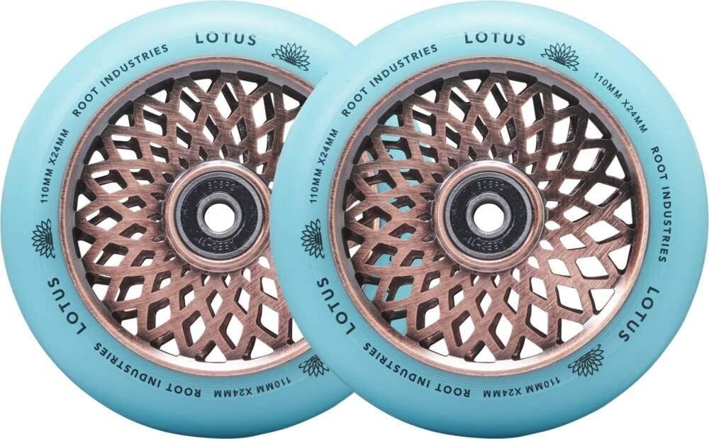 Stuntscooter 2 x Root Industries Lotus Stunt-Scooter Rolle 110mm Kupfer/PU Isotope