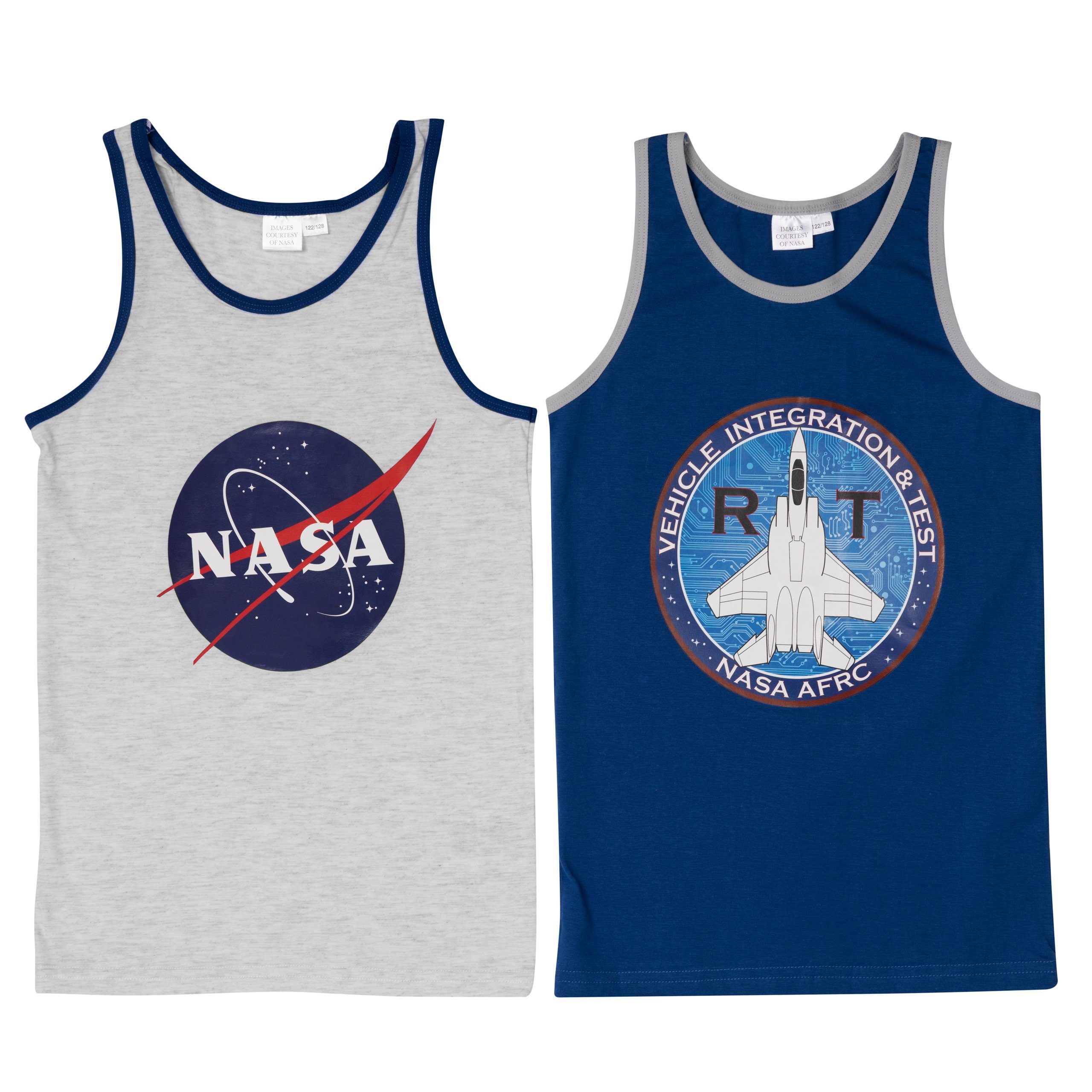 Unterhemd Blau/Grau (2er Labels® für Jungen United Pack) Unterhemd NASA