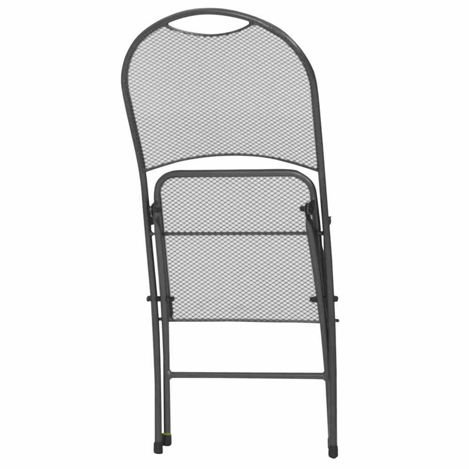 MWH Sitzgruppe Café Latte Balkonmöbelset, 3tlg. Gestell Stahl eisengrau, Streckmetall