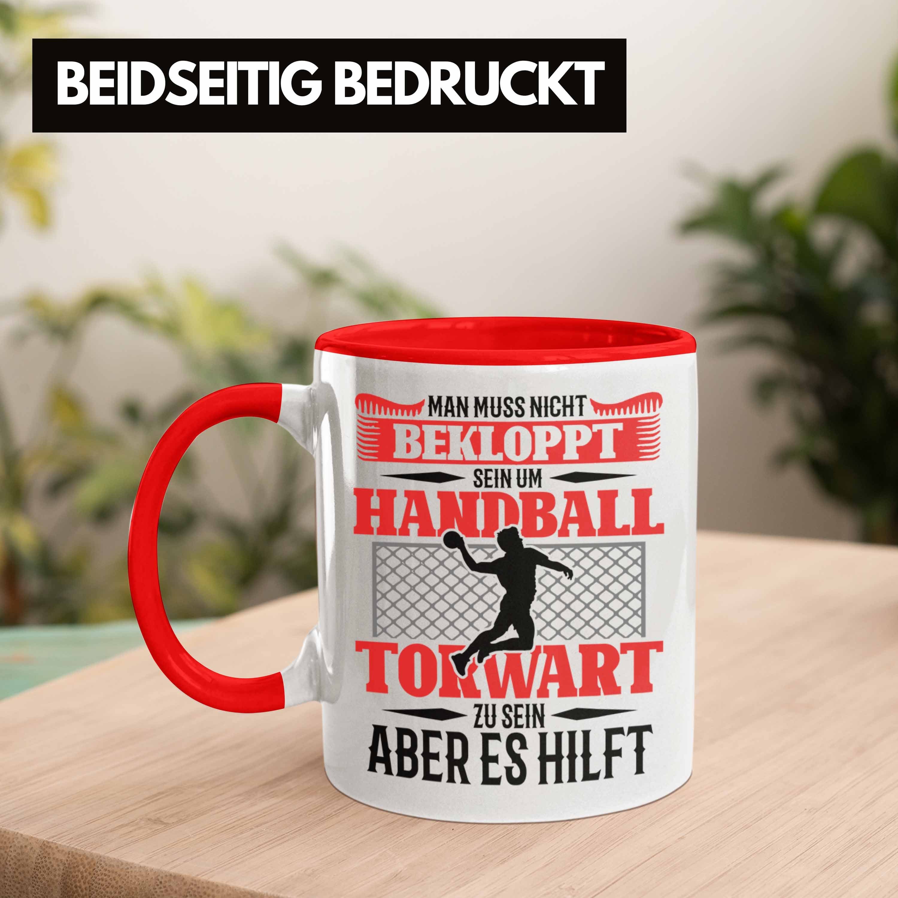 Trendation Tasse Lustige Tasse für Handball Torhüter Torwart Geschenk