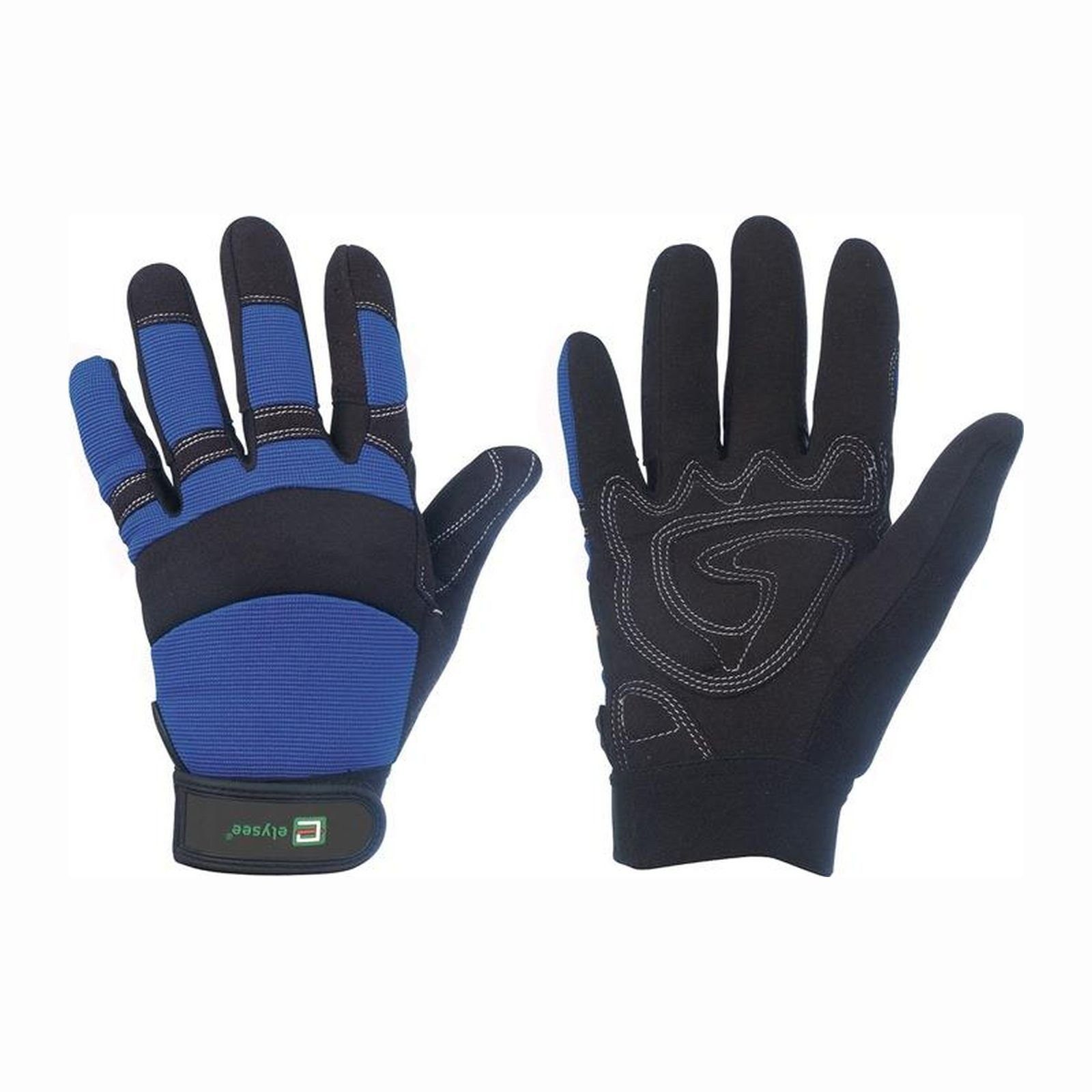 Elysee Mechaniker-Handschuhe ELYSEE 1 Paar Kunstlederhandschuhe Master schwarz / blau Gr. 11 -...